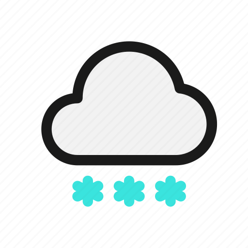 Snow, snowy, snowfall, winter, snowflake, cloud, weather icon - Download on Iconfinder