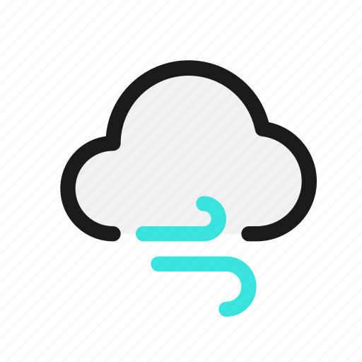 Weather, forecast, cloud, cloudy, wind, windy, breeze icon - Download on Iconfinder