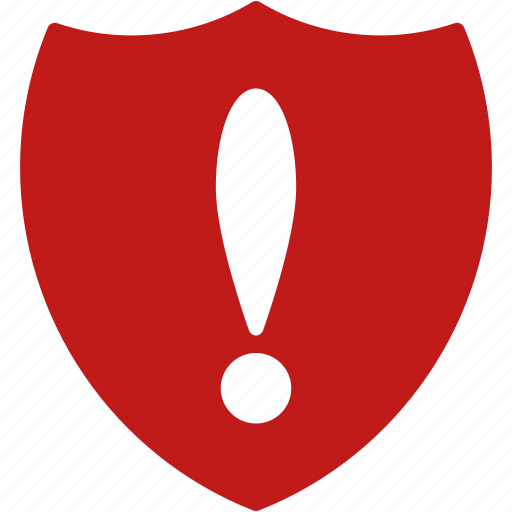 Alarm, alert, attention, caution, danger, error, shield problem icon - Download on Iconfinder