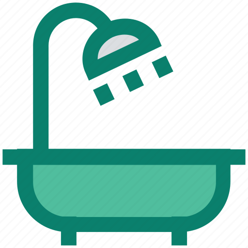 Bathtub, construction, restroom, shower, towel, tub, wash bathroom icon - Download on Iconfinder