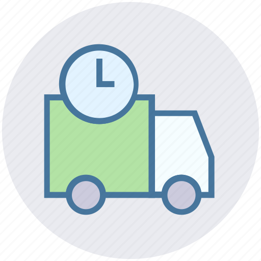 Clock, construction, deadline, delivery, fast, transportation, truck icon - Download on Iconfinder