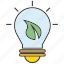 bulb, creative, eco, idea, leaf, light, think 