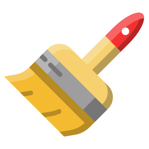 Brush, paint, wide brush, paint brush, repair, painting icon - Free download