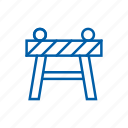 barrier, construction, safe, safety, tape, under, warning icon