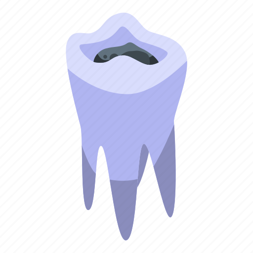 Caries, cartoon, isometric, logo, medical, restoration, tooth icon - Download on Iconfinder
