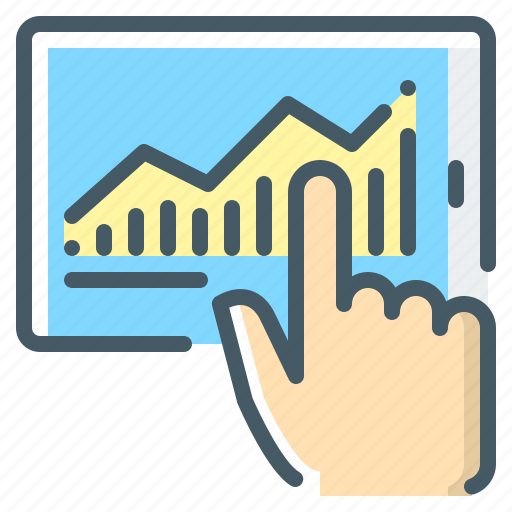 Chart, growth, hand, report, tablet icon - Download on Iconfinder