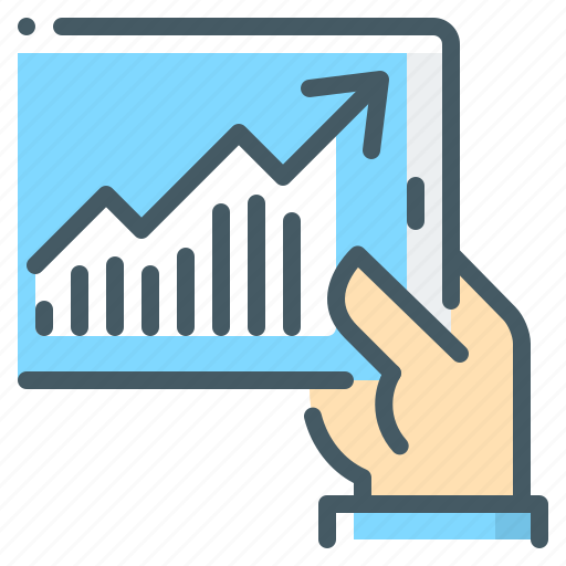 Chart, growth, hand, report, tablet icon - Download on Iconfinder