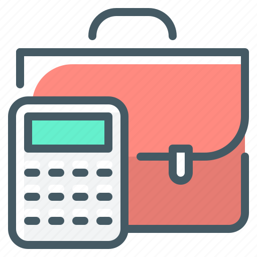 Accounting, briefcase, calculate, calculator, portfolio icon - Download on Iconfinder