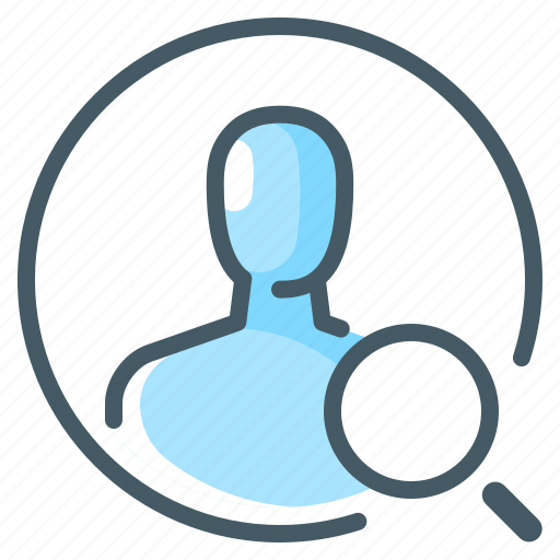 Magnifier, person, profile, search, hr icon - Download on Iconfinder