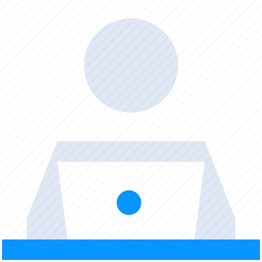 Computer, employee, freelancer, online, user, work, working icon - Download on Iconfinder