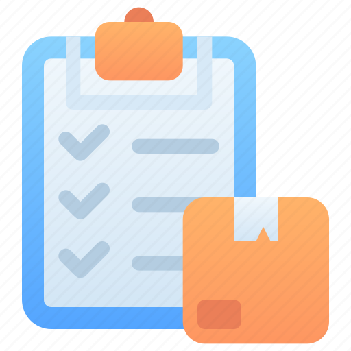 Checklist package, list, data, clipboard, product, shipping, delivery icon - Download on Iconfinder