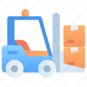 forklift, warehouse, storage, vehicle, transportation, shipping, delivery, package, shopping