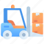 forklift, warehouse, storage, vehicle, transportation, shipping, delivery, package, shopping 