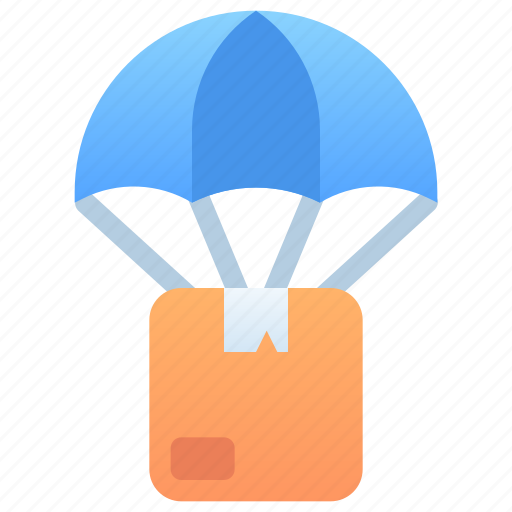 Parcel parachute, parachute, air, fly, airdrop, shipping, delivery icon - Download on Iconfinder