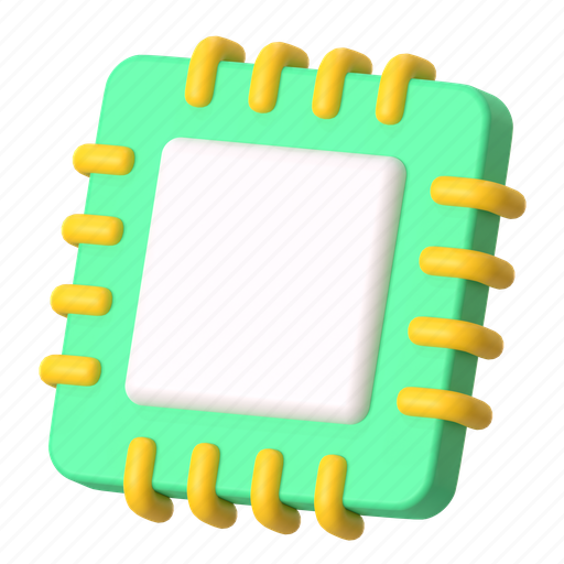 Processor, cpu, chip, circuit, microchip, computer hardware, computer 3D illustration - Download on Iconfinder