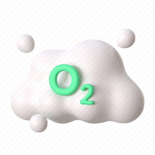 Oxygen, air, o2, cloud, environment, ecology, eco 3D illustration - Download on Iconfinder