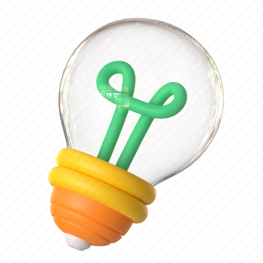 Bulb, lamp, light, lightbulb, idea, electricity, power 3D illustration - Download on Iconfinder