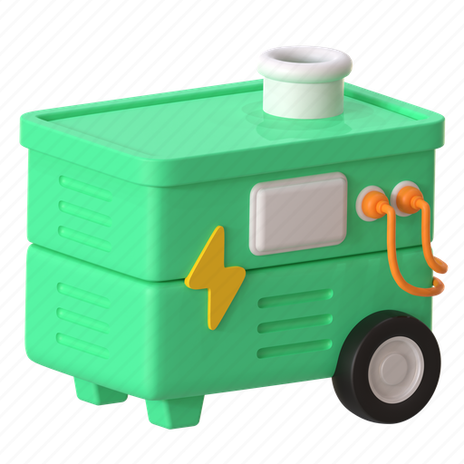 Electric generator, generator, dynamo, motor, alternator, electricity, power 3D illustration - Download on Iconfinder