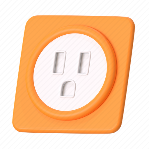 Socket, plug, cable, connector, connect, electricity, power 3D illustration - Download on Iconfinder