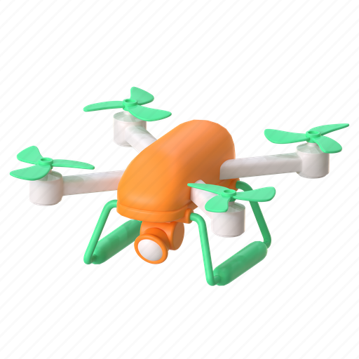 Drone, camera, fly, quadcopter, copter, electronic device, appliances 3D illustration - Download on Iconfinder