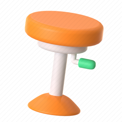 Stool bar, chair, seat, counter, stool, furniture, interior 3D illustration - Download on Iconfinder