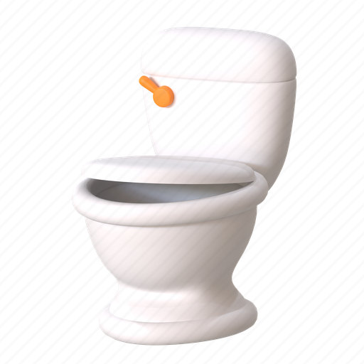 Toilet, wc, sanitary, bathroom, restroom, furniture, interior 3D illustration - Download on Iconfinder