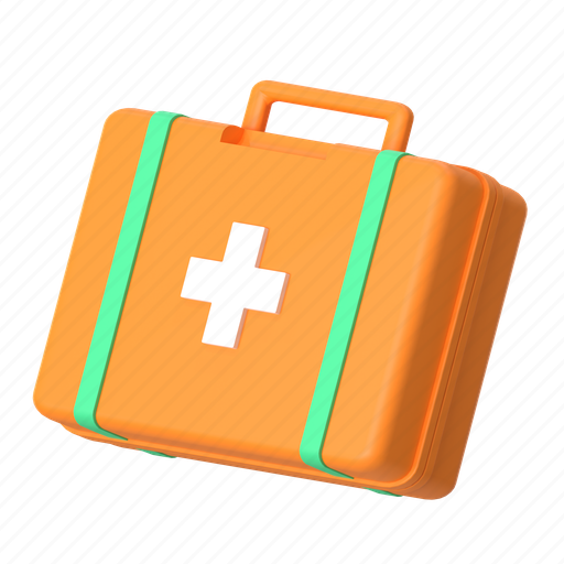 First aid box, emergency, first aid kit, box, rescue, medical, medical center 3D illustration - Download on Iconfinder