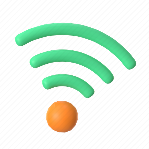 Wifi, wifi signal bars, web, wireless, signal, network, communication 3D illustration - Download on Iconfinder
