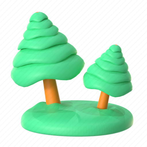 Forest, nature, mountain, adventure, hiking, travel, traveling 3D illustration - Download on Iconfinder