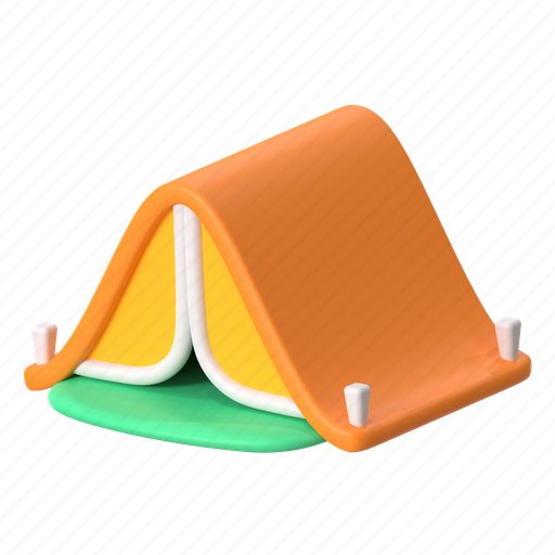 Tent, camp, camping, outdoor, adventure, travel, traveling 3D illustration - Download on Iconfinder