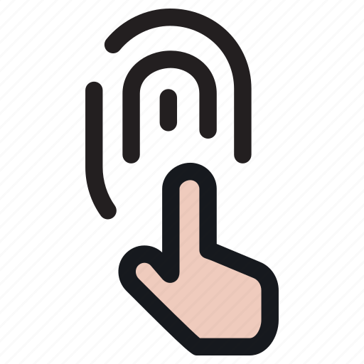 Finger, screen, hand, fingerprint, detection, password, protection icon - Download on Iconfinder