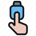 touch, tap, click, finger, hand, wristwatch, smartwatch, watch, smart