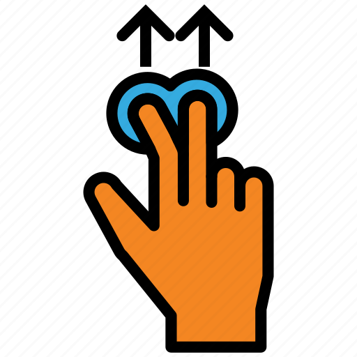 Up, arrow, gesture, swipe, touch, hand icon - Download on Iconfinder