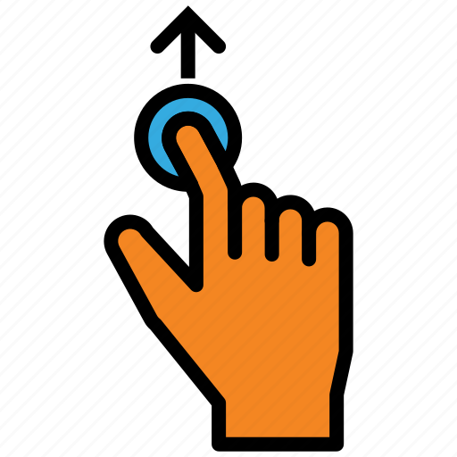 Up, arrow, gesture, swipe, touch, hand icon - Download on Iconfinder