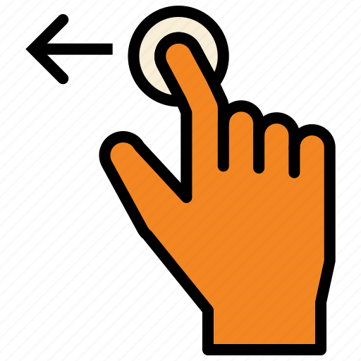 Arrow, drag, gesture, hand, touch, left icon - Download on Iconfinder
