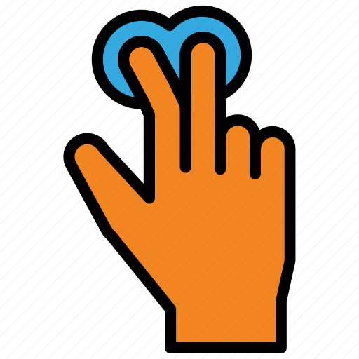 Double, gesture, touch, hand icon - Download on Iconfinder