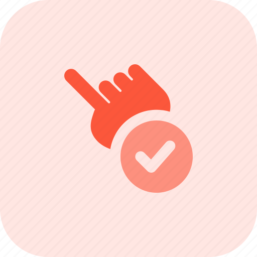 Click, touch, tick mark, approved icon - Download on Iconfinder