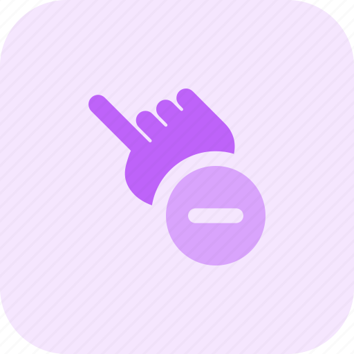 Click, minus, touch, gesture icon - Download on Iconfinder