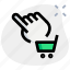 click, cart, touch, gesture 