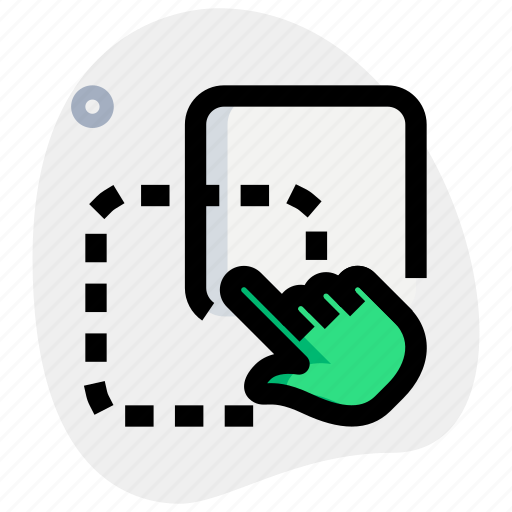 Square, touch, drag, gesture icon - Download on Iconfinder