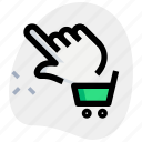 touch, cart, gesture, shopping