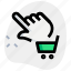 touch, cart, gesture, shopping 