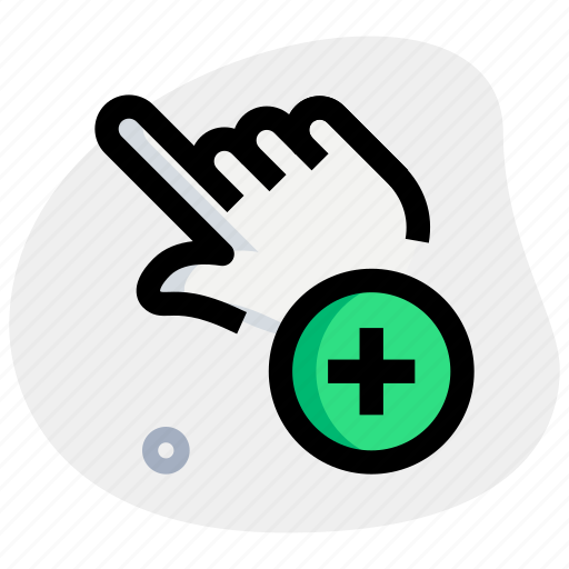 Touch, plus, gesture, hand icon - Download on Iconfinder