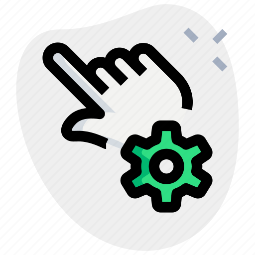 Touch, setting, gesture, gear icon - Download on Iconfinder