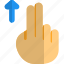 touch, gesture, two finger, scroll up 