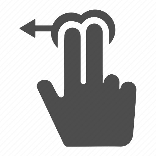 Arrow, fingers, gesture, hand, horizontal, left, touch icon - Download on Iconfinder
