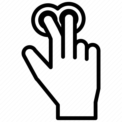 Double, hand, touch, gesture icon - Download on Iconfinder