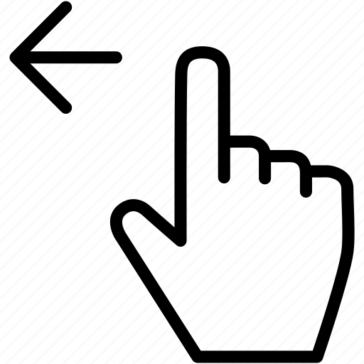 Drag, hand, left, arrow, finger, gesture icon - Download on Iconfinder