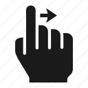 finger, gesture, hand, right, screen, swipe