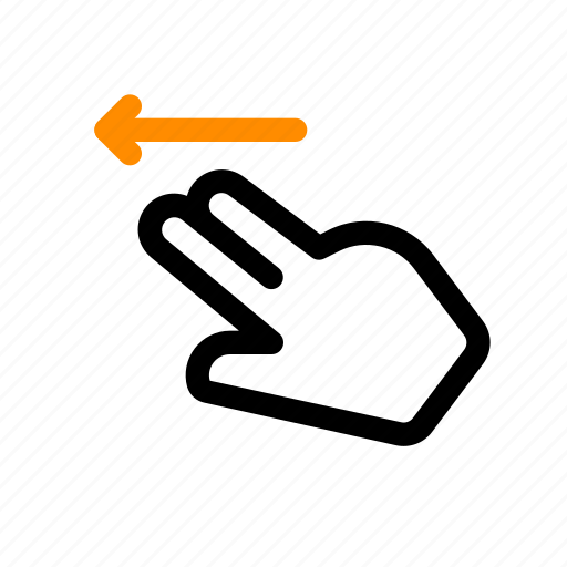 Hand, finger, touch, gesture, slide, swipe, left icon - Download on Iconfinder